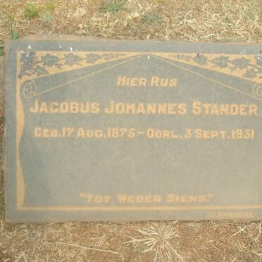 STANDER Jacobus Johannes 1875-1931
