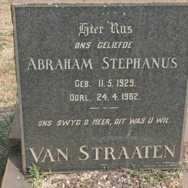 STRAATEN Abraham Stephanus, van 1929-1962