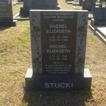 STUCKI Rachel Elizabeth 1903-1983 :: STUCKI Rachel Elizabeth 1942-1999