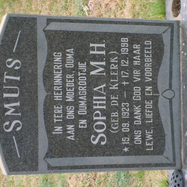 SMUTS Sophia M.H. nee DE KLERK 1923-1998