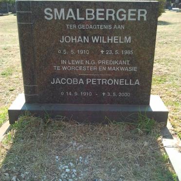 SMALBERGER Johan Wilhelm 1910-1985 &amp; Jacoba Petronella 1910-2000