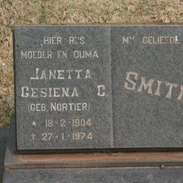 SMITH Janetta Gesiena C. nee NORTIER 1904-1974