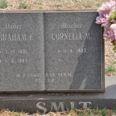 SMIT Abraham F. 1931-1997 &amp; Cornelia M. 1922-