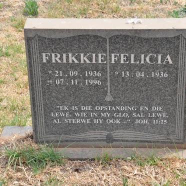 SMITH Frikkie 1936-1996 &amp; Felicia 1936-