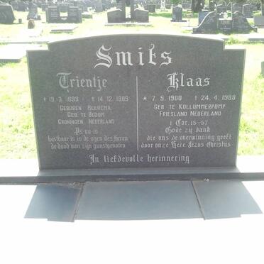 SMITS Klaas 1900-1988 &amp; Trientje HEEREMA 1899-1989