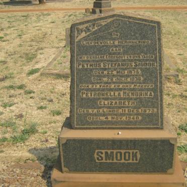 SMOOK Petrus Stefanus 1875-1938 &amp; Petronella Hendrika Elizabeth V.D. LINDE 1875-1940