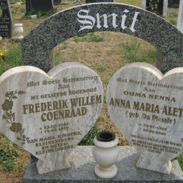 SMIT Frederik Willem Coenraad 1925-1999 &amp; Anna Maria Aletta DU PLESSIS 1922-2008