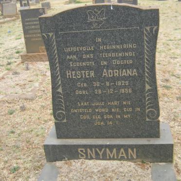 SNYMAN Hester Adriana 1929-1956