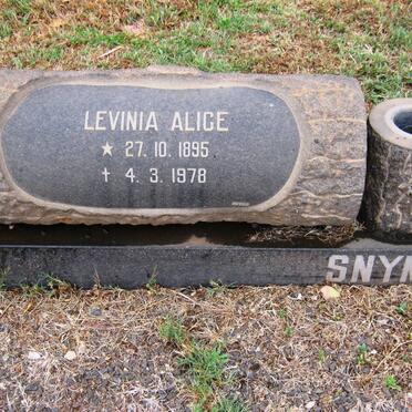 SNYMAN Levinia Alice 1895-1978