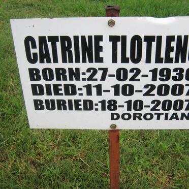 TLOTLENG Catrine 1936-2007