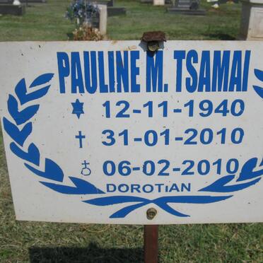 TSAMAI Pauline M. 1940-2010