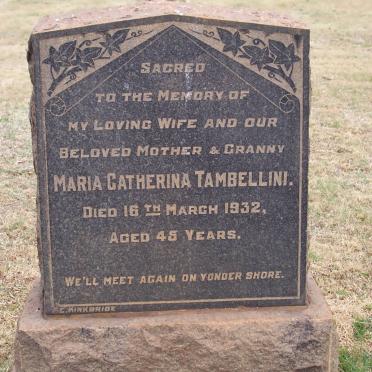 TAMBELLINI Maria Catherina -1932