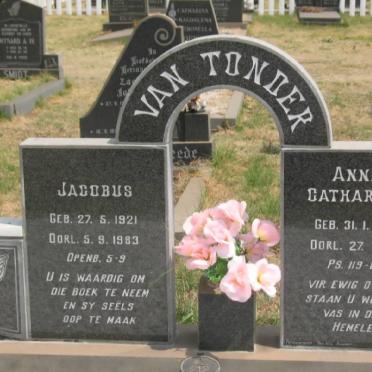 TONDER Jacobus, van 1921-1983 &amp; Anna Catharina 1927-2011