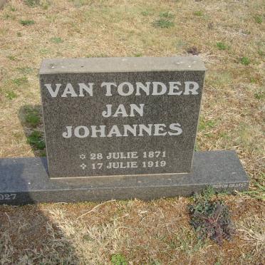 TONDER Jan Johannes, van 1871-1919