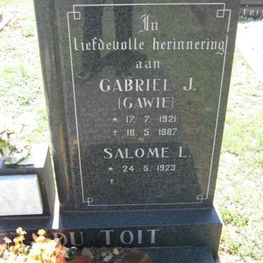 TOIT Gabriël J., du 1921-1987 &amp; Salome L. 1923-