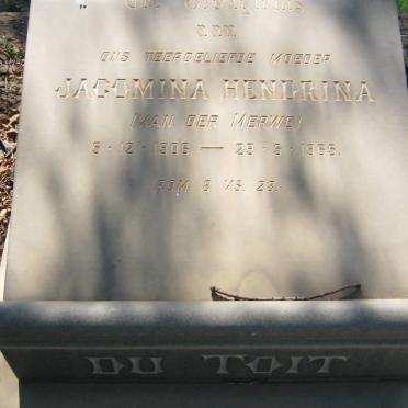 TOIT Jacomina Hendrina, du nee VAN DER MERWE 1906-1965