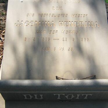 TOIT Jacomina Hendrina, du nee VAN DER MERWE 1906-1965