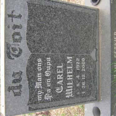 TOIT Carel Wilhelm, du 1922-2000