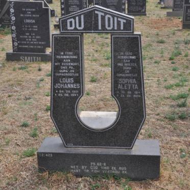 TOIT Louis Johannes, du 1901-1997 &amp; Sophia Aletta 1914-2002