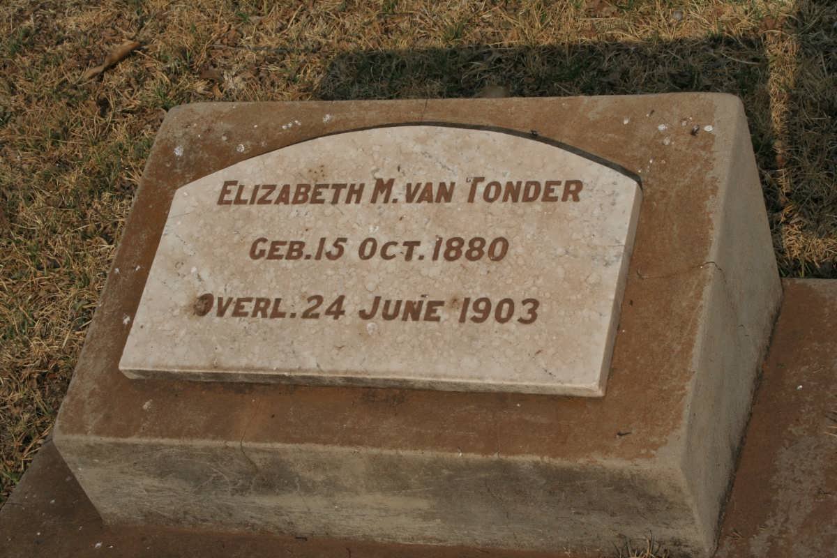 TONDER Elizabeth M., van 1880-1903