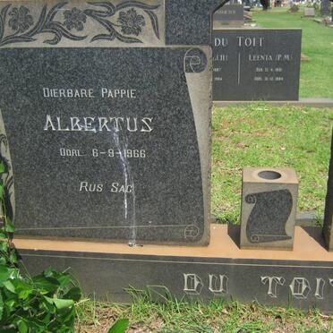 TOIT Albertus, du -1966