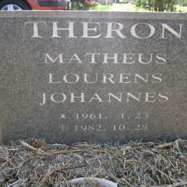 THERON Matheus Lourens Johannes 1961-1982