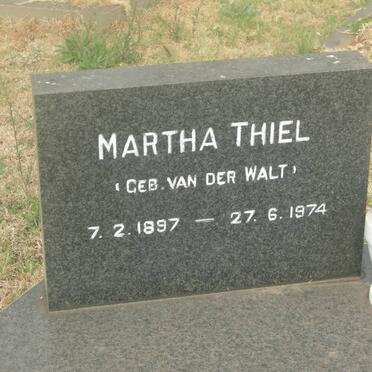 THIEL Martha nee VAN DER WALT 1897-1974
