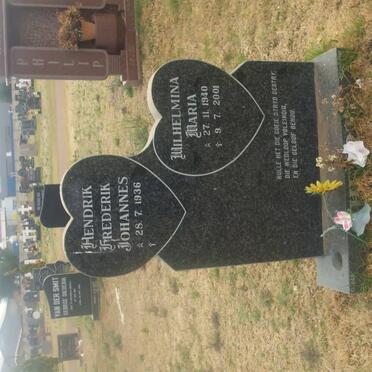 THEART Hendrik Frederik Johannes 1936-2005 &amp; Wilhelmina Maria 1940-2001