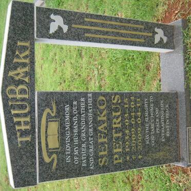 THUBAKI Sefako Petrus 1934-2009