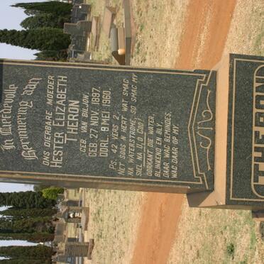 THERON Izak Gerhardus 1887-1946 &amp; Hester Elizabeth VAN BILJON 1897-1960