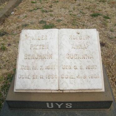 UYS Pieter Benjamin 1881-1954 &amp; Anna Susanna 1886-1981