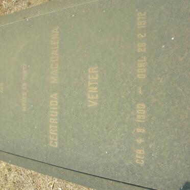 VENTER Gertruida Magdalena 1900-1972