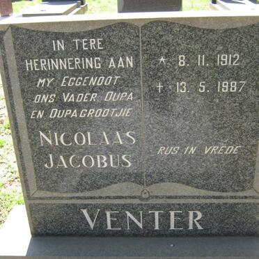 VENTER Nicolaas Jacobus 1912-1987