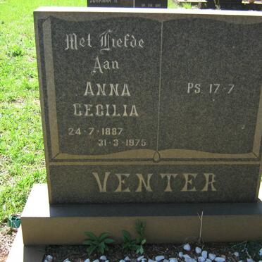 VENTER Anna Cecilia 1887-1975