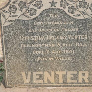 VENTER Christina Helena nee NORTMAN 1855-1941