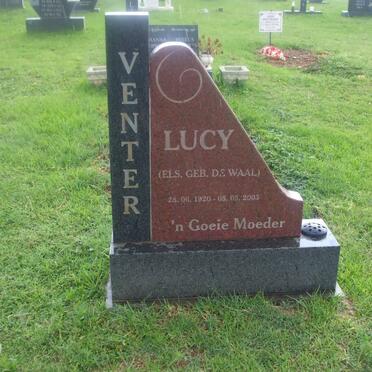 VENTER Lucy nee DE WAAL voorheen ELS 1920-2003