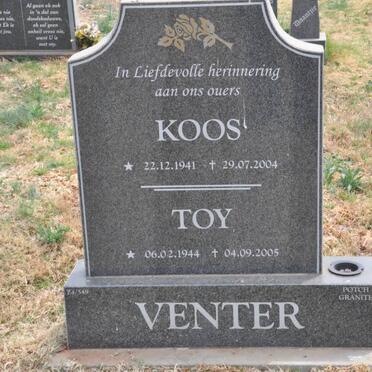 VENTER Koos 1941-2004 &amp; Toy 1944-2005