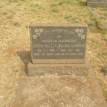 VERMAAK Sophia Aletta Jacoba 1888-1967