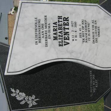 VENTER Maria Elizabeth 1927-2010