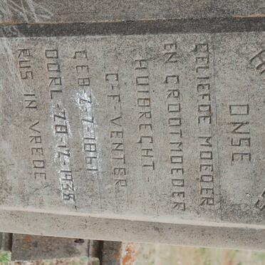 VENTER Huibrecht C.F. 1961-1938