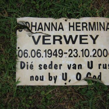 VERWEY Johanna Hermina 1949-2004