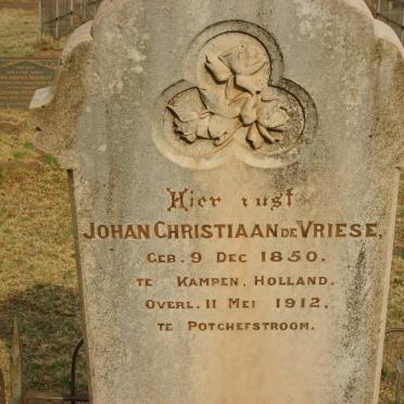VRIESE Johan Christiaan, de 1850-1912 