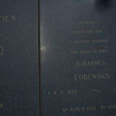 VILJOEN Johannes Lodewikus 1926-1990