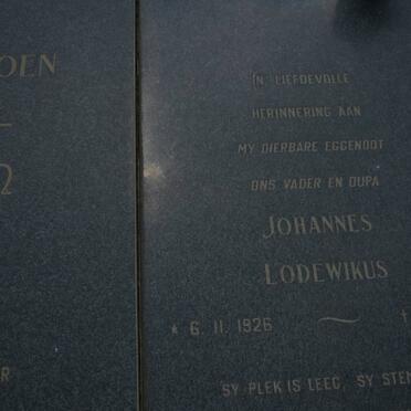 VILJOEN Johannes Lodewikus 1926-1990