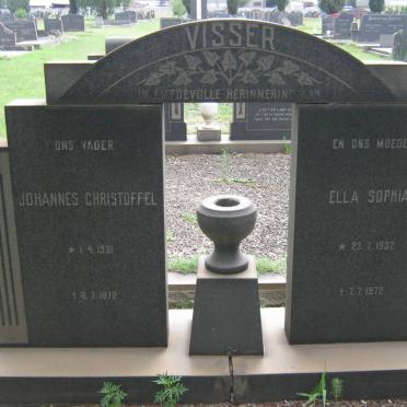 VISSER Johannes Christoffel 1931-1972 &amp; Ella Sophia 1932-1972