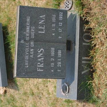 VILJOEN Frans 1908-1991 &amp; Lena 1915-1992