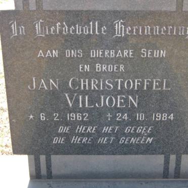 VILJOEN Jan Christoffel 1962-1984