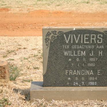 VIVIERS Willem J.H. 1887-1980 &amp; Francina E. 1894-1986