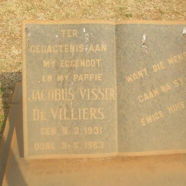 VILLIERS Jacobus Visser, de 1931-1963