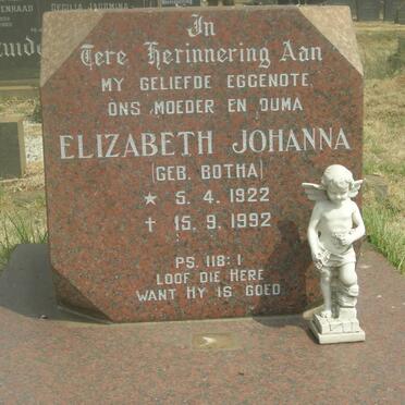 VILJOEN Elizabeth Johanna nee BOTHA 1922-1992